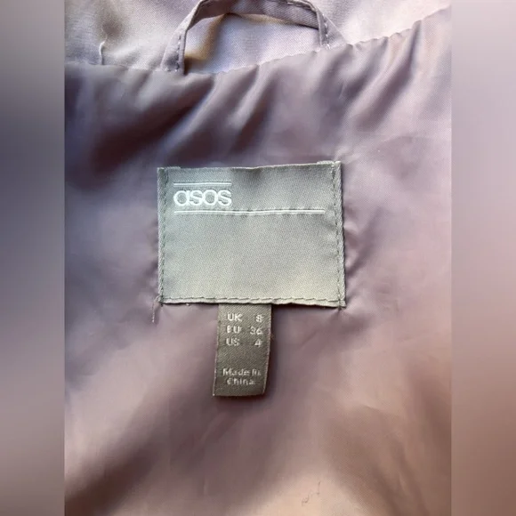 ASOS: Soft Lavender Lightweight Jacket (Fits Oversized) - Picture 5 of 8